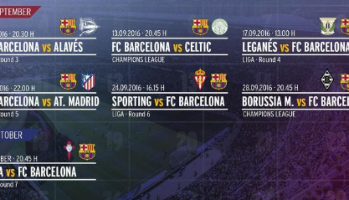 barcelona schedule
