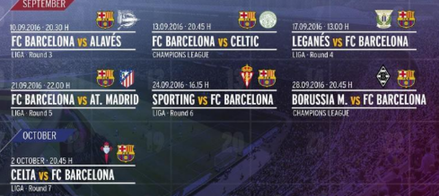 barcelona schedule