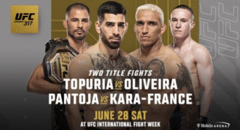 UFC 317: June 29 at 7:00 AM – Topuria – Oliveira!