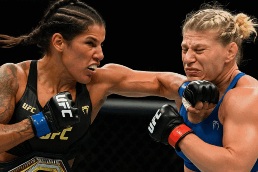 Julianna Peña and Kayla Harrison at UFC 316 bet365 Julianna Peña and Kayla Harrison at UFC 316 bet365